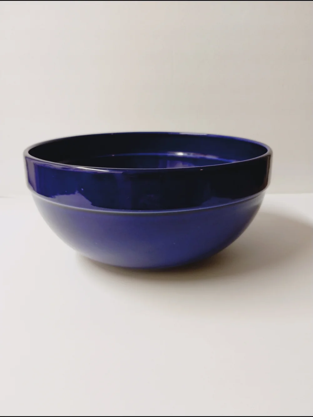 Boston Warehouse Trading Co Deep Cobalt Blue Stoneware Mixing Bowl